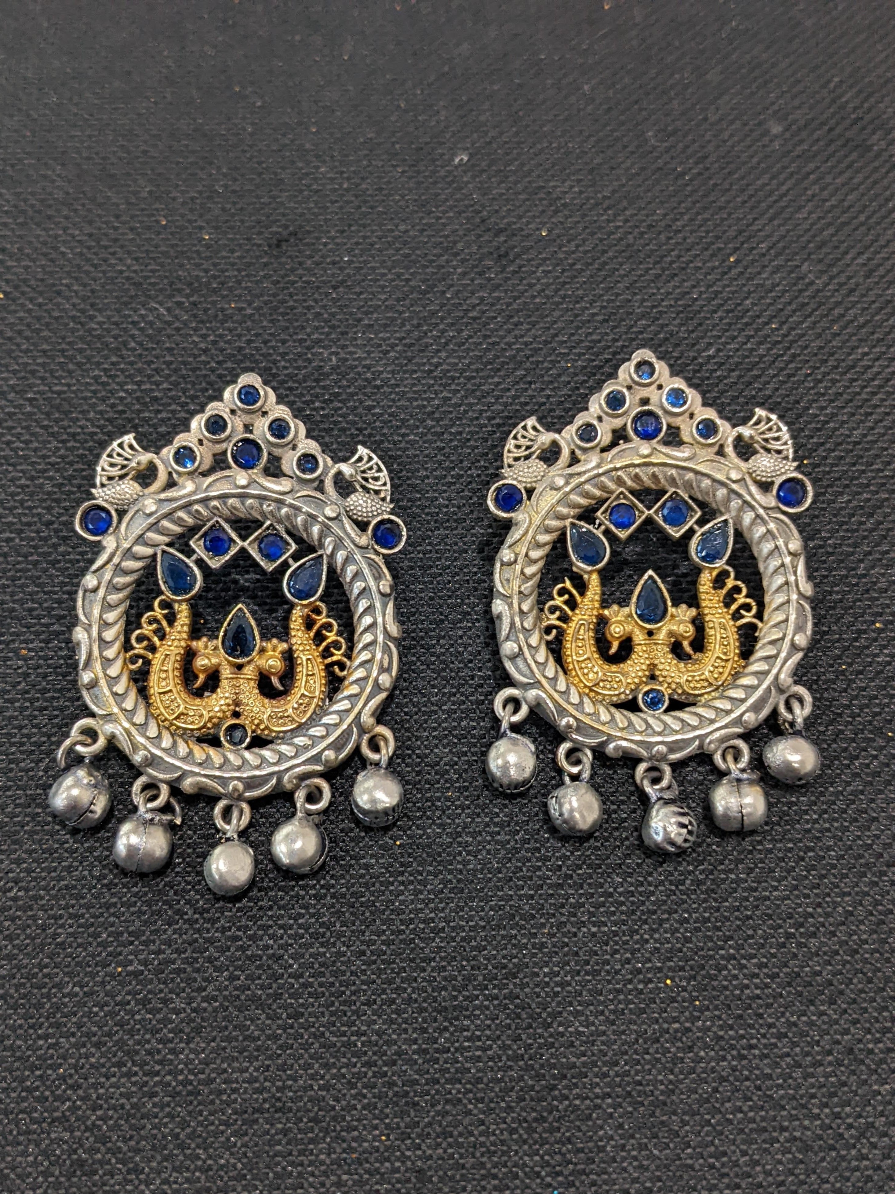 German Silver Earrings,statement Earrings, Studs Earrings, Pakistani  Earrings,desi Jewelry,indian Jewelry,afghani Earrings,boho Studs - Etsy